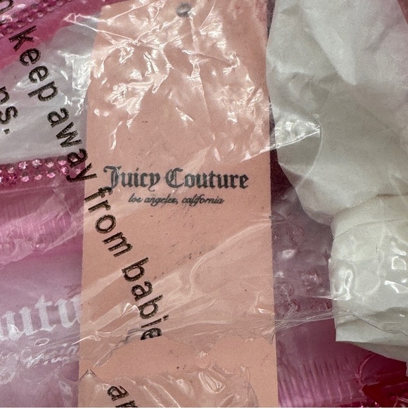 Juicy Couture Slides Women’s 8 Pink Rhinestone Logo Sandals New Without Box - Picture 4 of 6